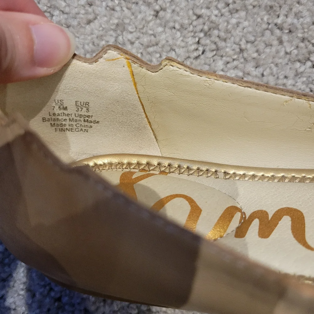 Sam Edelman Finnegan Leather Scalloped Edge Ballet Flats